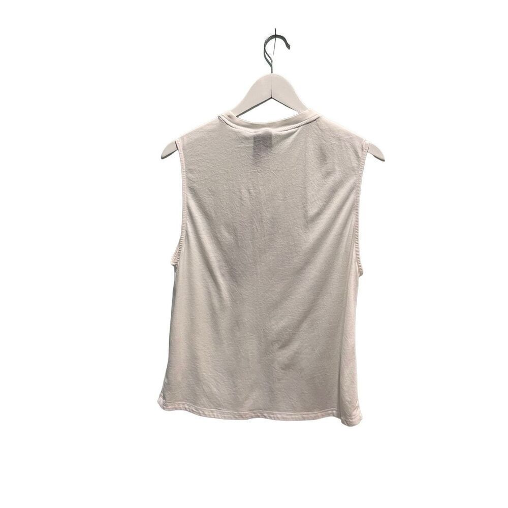 Adidas white sleeveless tank top with black large logo - M - Picture 3 of 7